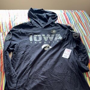 Iowa Hawkeyes Military Appreciation OHT  Long Sleeve Hooded Shirt Men's 2xL nwt